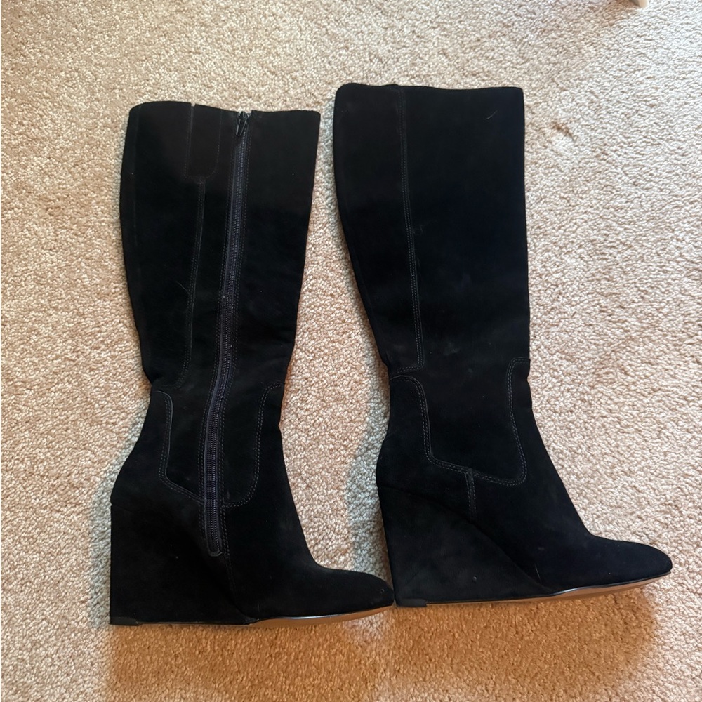 Nine West Black Wedge Boots
